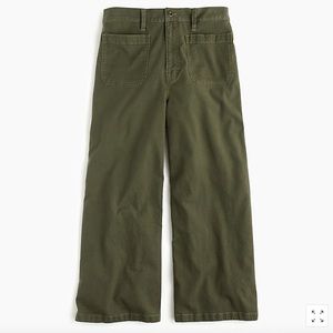 [J Crew] Point Sur Washed Wide Leg Crop Pant